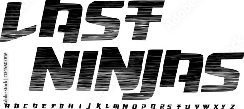 Last Ninjas Font – Speed Line Alphabet Typeface Dynamic Racing Display Font for Gaming Logos, Sports Branding, Action Posters & Modern Typography Design
