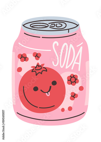 Tasty berry soda fizzy drink