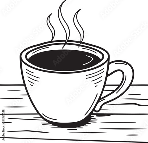 cup of coffee with steam