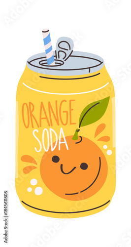 Carbonated orange flavor soda drink