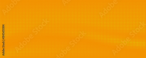Yellow orange halftone pattern. Retro comic gradient background. Square pixilated dot cartoon texture.vector ilustrasion,