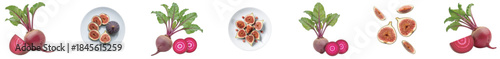 A vibrant display of fresh beets and figs showcasing their natural beauty and versatility
