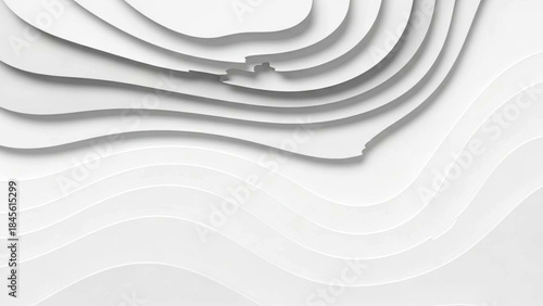 A grayscale topographic map with wavy lines and layered contours on a