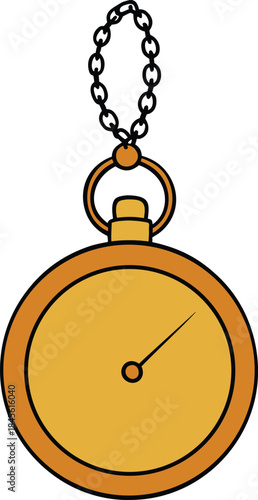Pocket Watch Antique Chain Clock Transparent Background