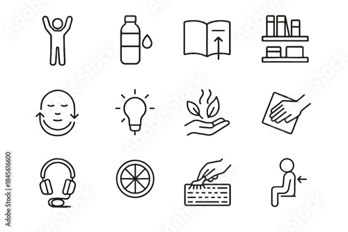 Slice icon gentle calming bookmark aroma daily habits clean icons vector notebook
