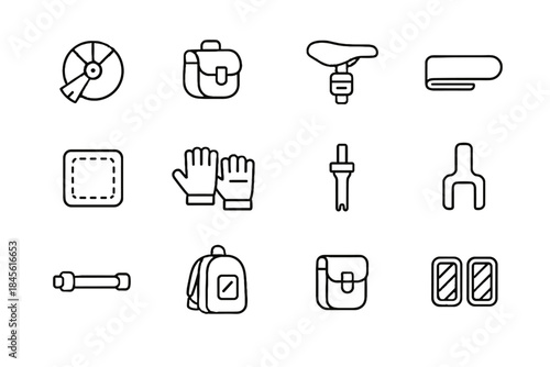 Extender clip gloves handlebar essentials icon vector bike pedal covers urban reflective