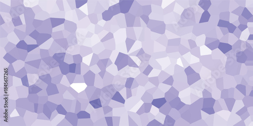 Abstract mosaic pattern with irregular polygonal shapes in varying shades of light and dark purple and white, creating a textured geometric background effect for design and digital art applications