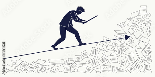 Silhouette vector illustration of a girl skiing action on a ski lift