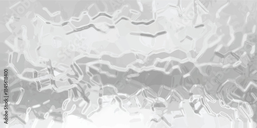 Abstract grayscale background with organic fluid-like shapes and textured lines resembling ice formations or cellular structures, creating a sense of depth and movement