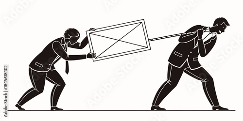 Businessman with envelope mail vector silhouette illustration of people in action running with football in competition