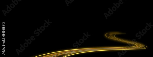 Luxury golden path road  sparkle all around expanding in all directions over a deep black backdrop	