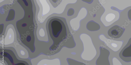 Abstract topographic contour map pattern with varying shades of gray and subtle purple outlines, creating a textured, organic, and visually complex background for design and digital art applications