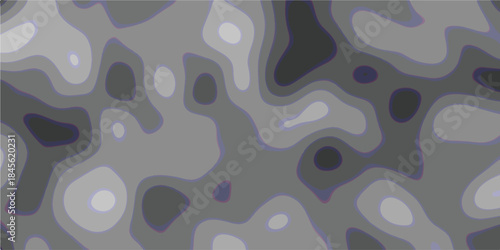 Organic contour map texture with smooth, flowing lines in shades of grey and white, creating a topographic or marbled abstract background effect with subtle purple outlines