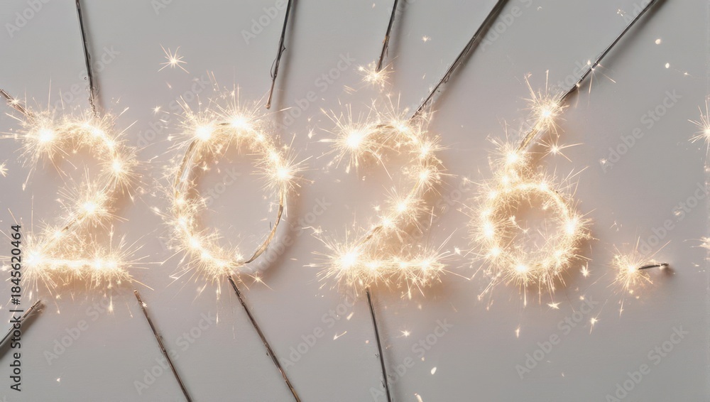 Obraz premium Sparkling 2026 - A Bright New Year Celebration.