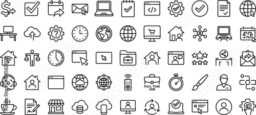 business, technology, digital, workflow, communication, management, productivity, internet, online, office, network, system, planning, strategy, corporate, remote, support, interface, icons, vector