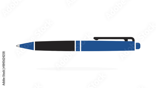 Vector Illustration of a Blue and Black Pen