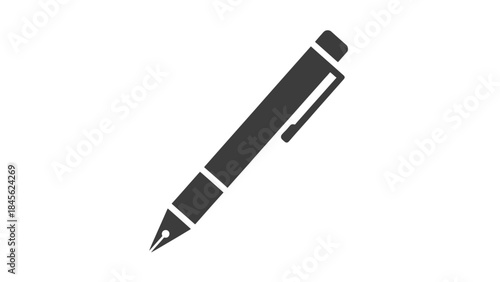 Vector Illustration of a Black Pen