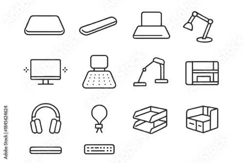 Extended vector home workspace icons calibration icon adjuster tilt desktop bar cable