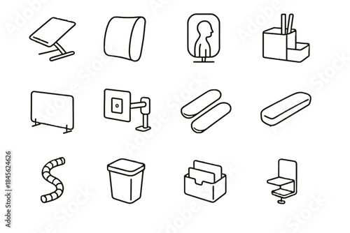 Icon bin compact vector bracket home icons posture board pads divider workspace