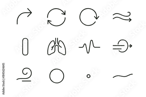 Vector breathing bar pulse icon smooth icons drift techniques serene track loop