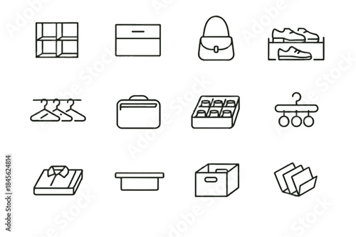 Icons icon bag wardrobe purse vector foldable organization cubby deep bin organizer