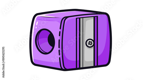 Purple Pencil Sharpener Illustration