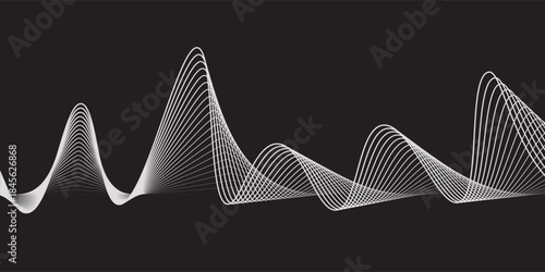 abstract background with business lines,Abstract wavy background. Thin line on white. swirl line wave black background