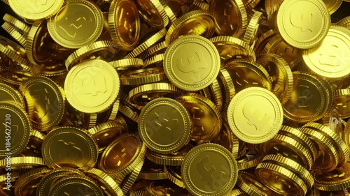 Falling pound sterling gold coins 