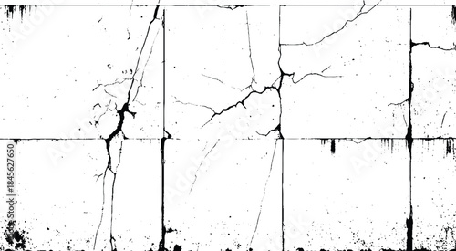 Cracked concrete wall texture background. EPS 10