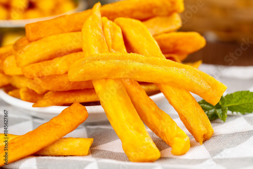 Crispy Golden Potato Strips - Fried Snack Food Photography