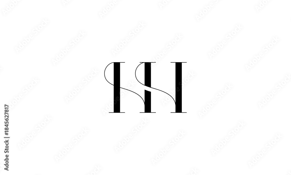 Obraz premium HH initial letter logo or HH monogram