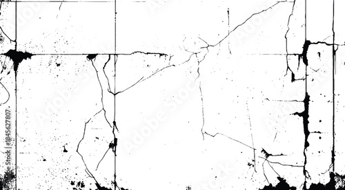 Black and white cracked texture background 