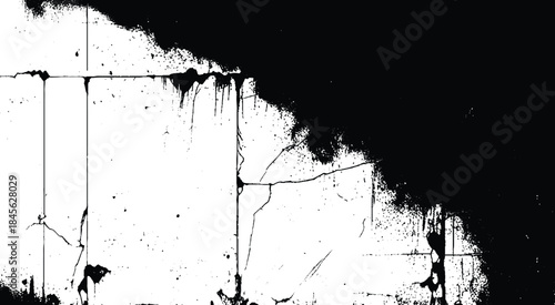 Old wall texture cement dirty gray with black background abstract grey and silver color design are light with white background. 