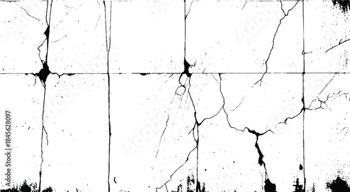Cracked white wall texture background. 