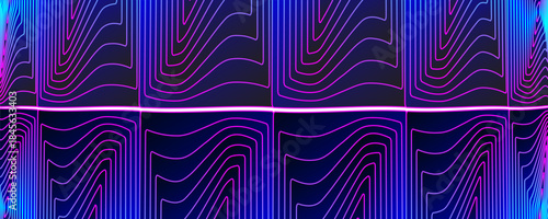 Abstract neon background, lines and waves lines and waves, futuristic science design texture