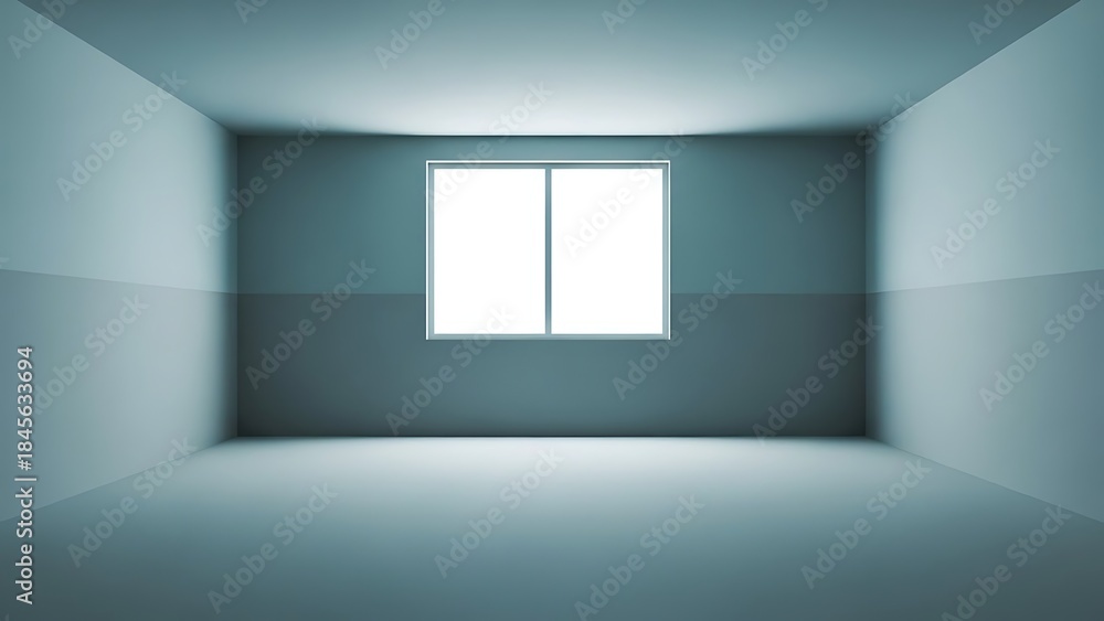 Fototapeta premium A small room with a single window on the back wall