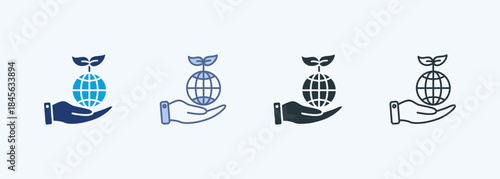 Sustainable Development Multiple Style Icon Collection