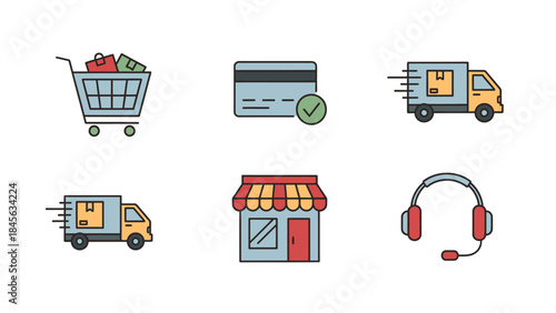 User Interface and Settings Icons Set for Web and Mobile App Design