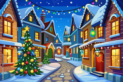 The snow-covered streets shine with warm Christmas lights and bring a sense of peace and empathy to the heart of winter cities in America and Europe.