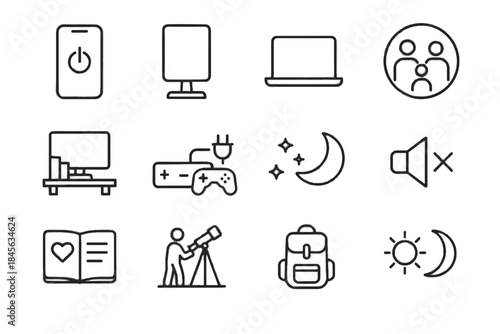 Circle minimalism digital vector gratitude minimal day icon zone closed activity backpack