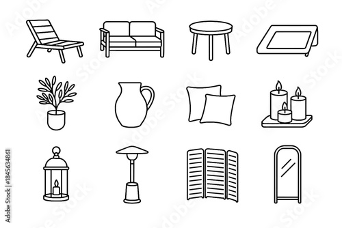 Chair shallow low icons decorative vector tall luxury stack quiet candle holder