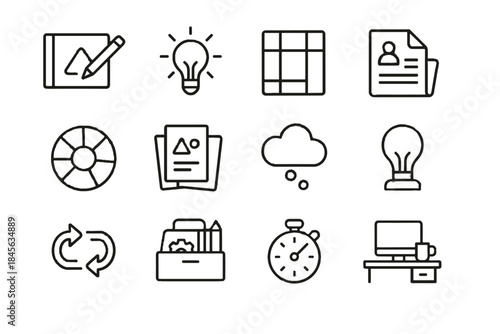 Idea arrows creative icon brief icons tidy vector cloud inspiration workspace brainstorming