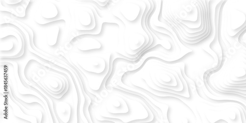 Abstract dynamic layout white papercut luxury diamond creative topography map background. vector natural shadow papercut web banner template spiral line texture.