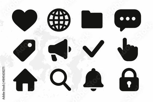 Vector simplicity simple captions iconic no punctuation bubbles speech letters icon labels