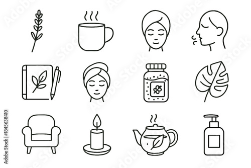 Salts armchair icon relaxing pump vector indoor hair warm care cozy self