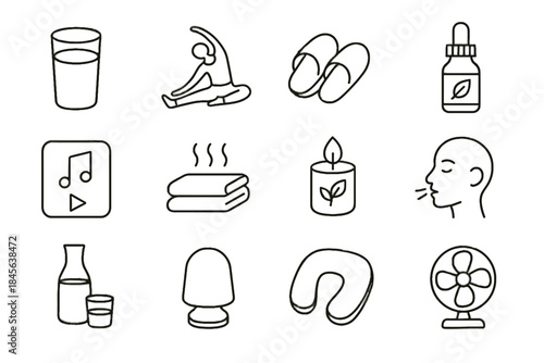 Sleep slippers oil vector rituals symbol pillow healthy water breathable stretching breathing