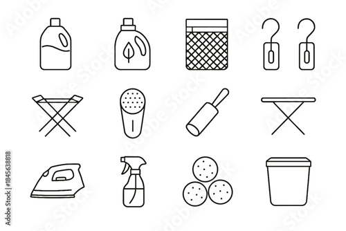 Roller shaver icons icon bottle hooks minimal drying vector storage laundry lint
