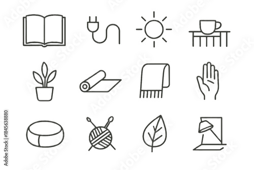 Simple nature detox cables digital blanket open vector pause icon unplug tools