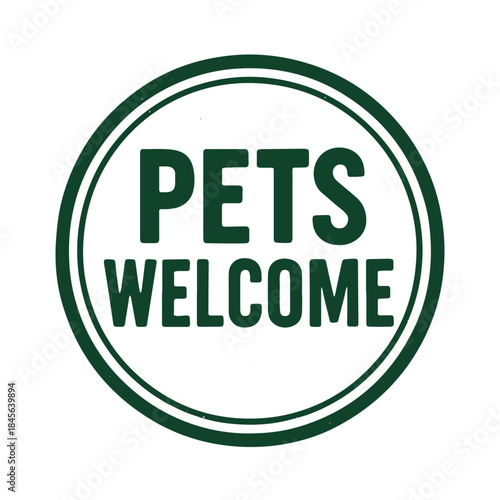 pets welcome icon logo seal vector on white background
Vector stamp icon