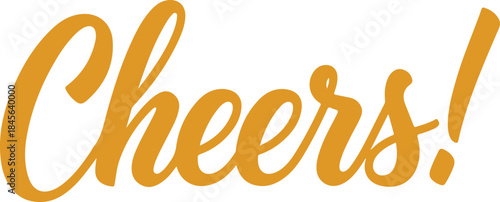 cheers! handwriting letter vector design, new year celebration 2026, happy new year 2026 typography on white background.